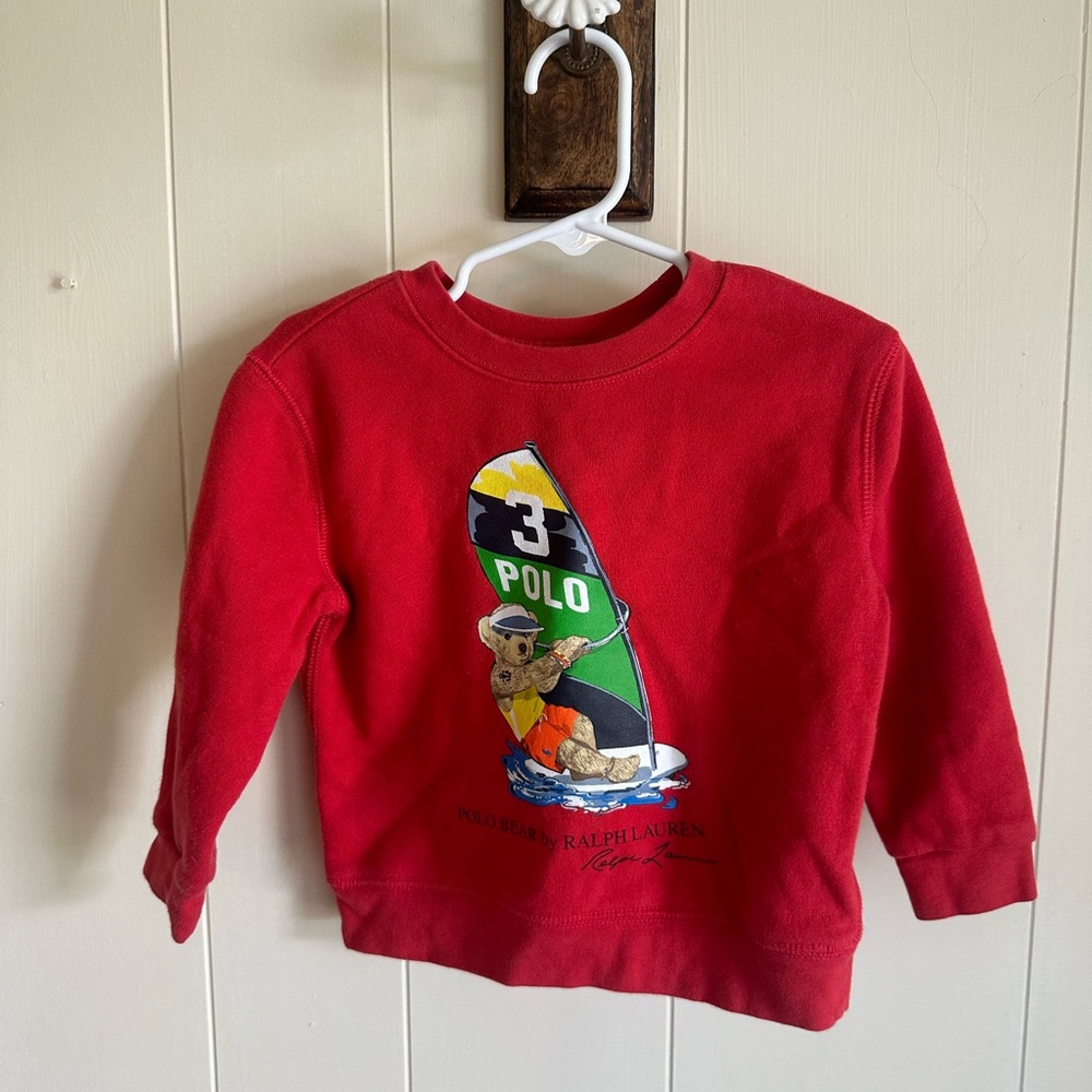 Polo by Ralph Lauren Kids Sailboat Red Graphic Sweatshirt